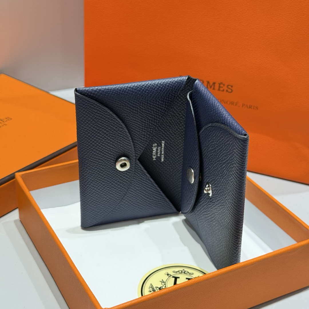 Hermes H083035CK10 Calvi Duo card holder H91008