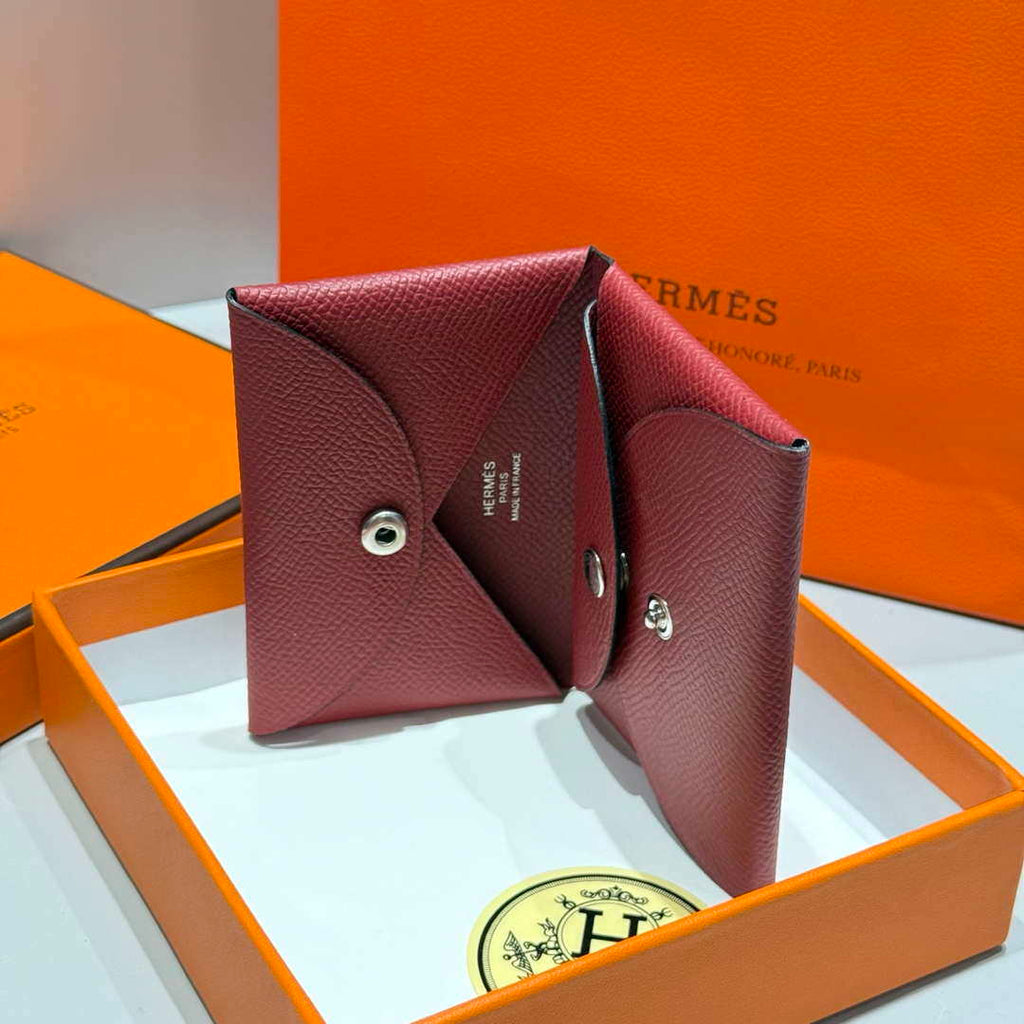 Hermes H083035CK10 Calvi Duo card holder H91009