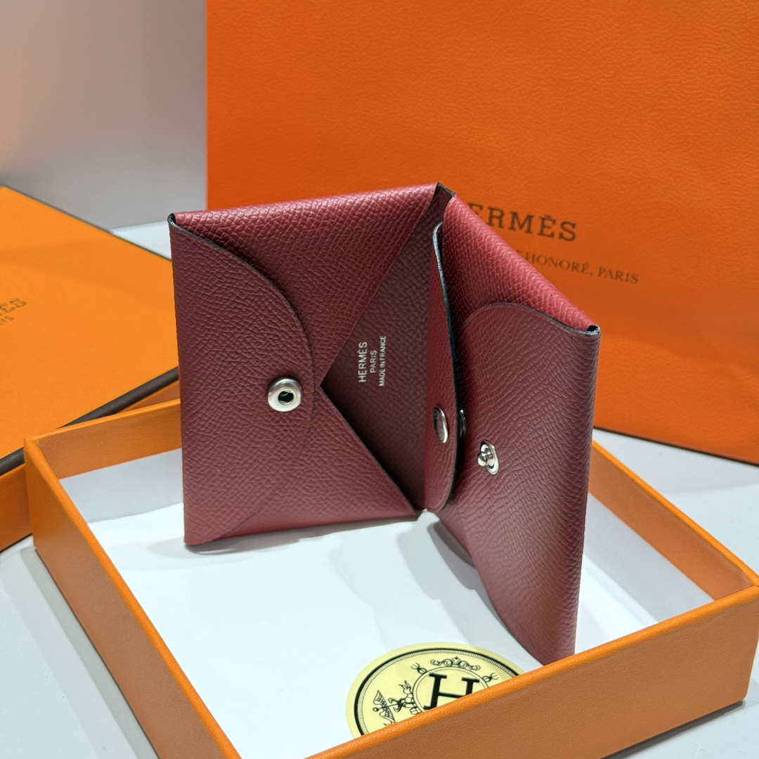 Hermes H083035CK10 Calvi Duo card holder H91009