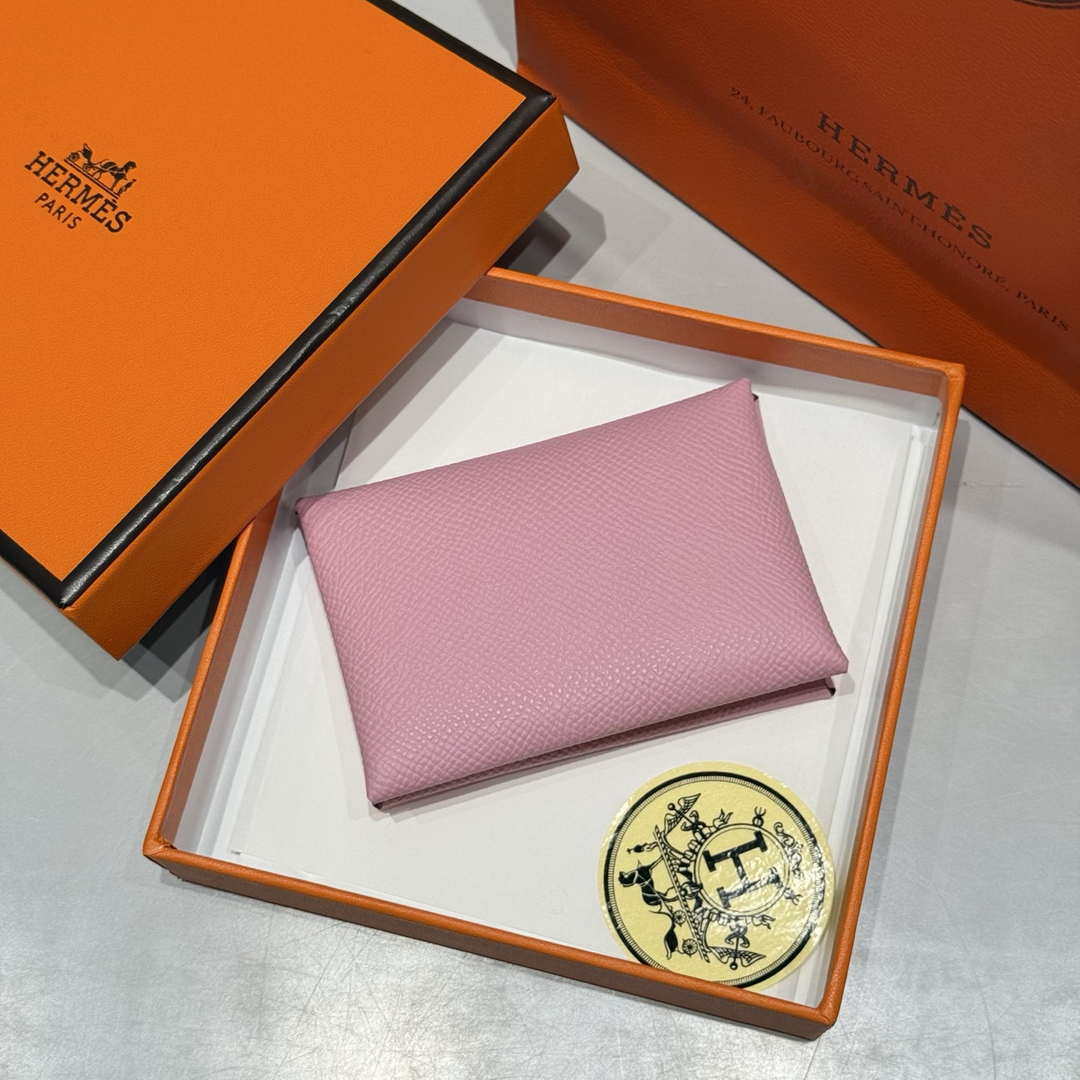 Hermes H083035CK10 Calvi Duo card holder H91010