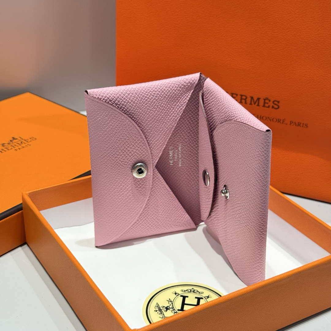 Hermes H083035CK10 Calvi Duo card holder H91010