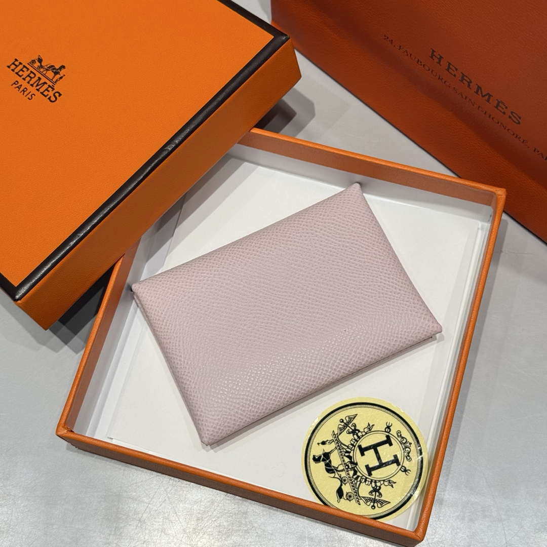 Hermes H083035CK10 Calvi Duo card holder H91011 - Default Title - View 1