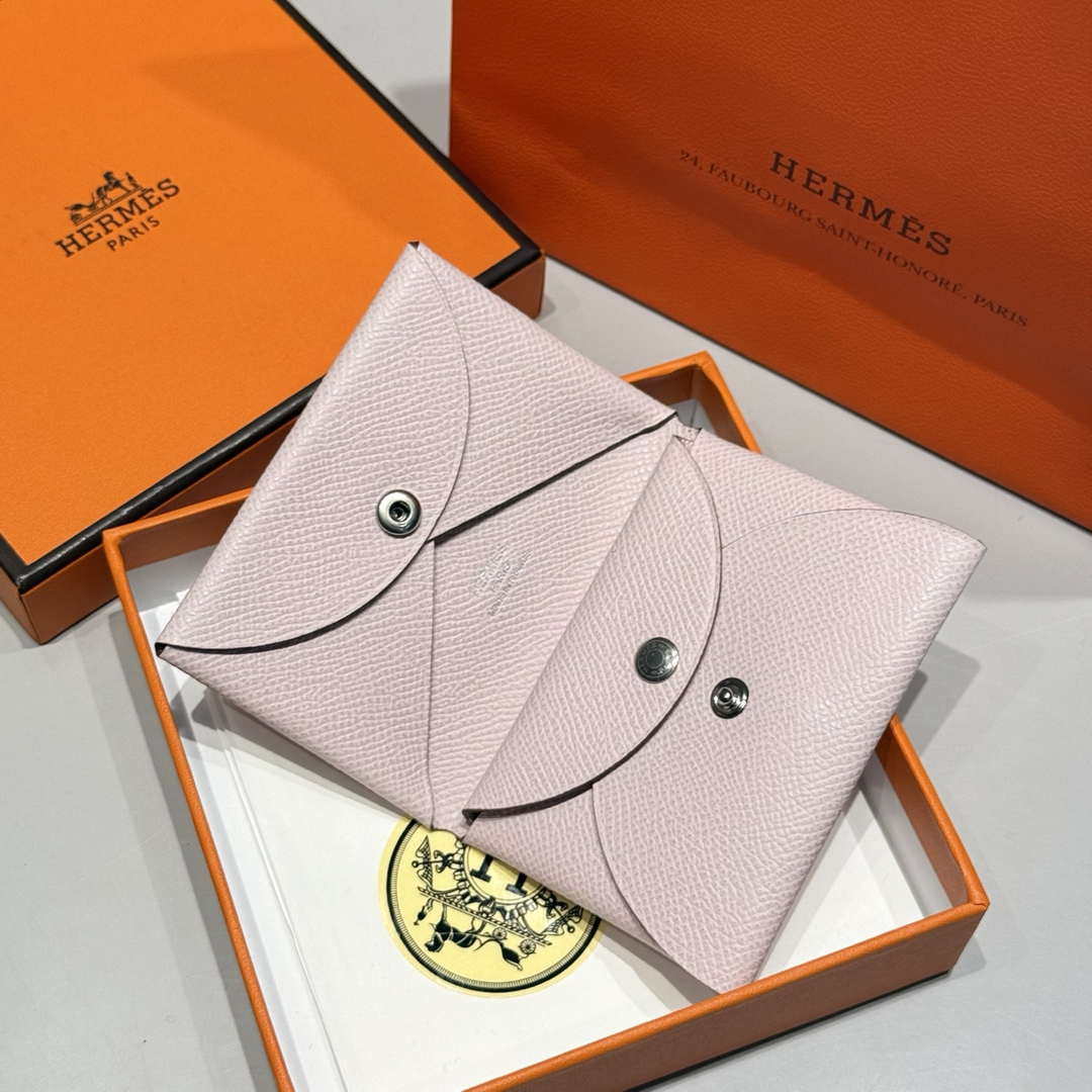 Hermes H083035CK10 Calvi Duo card holder H91011