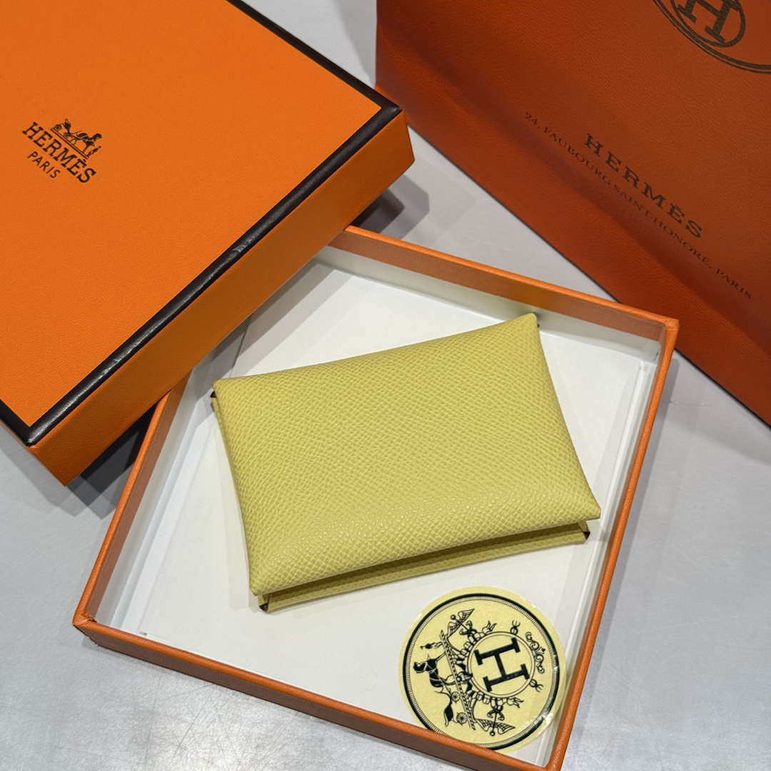 Hermes H083035CK10 Calvi Duo card holder H91012