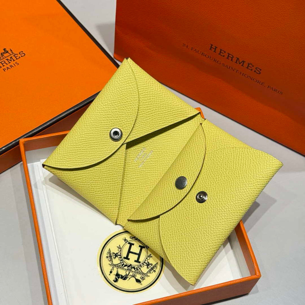 Hermes H083035CK10 Calvi Duo card holder H91012