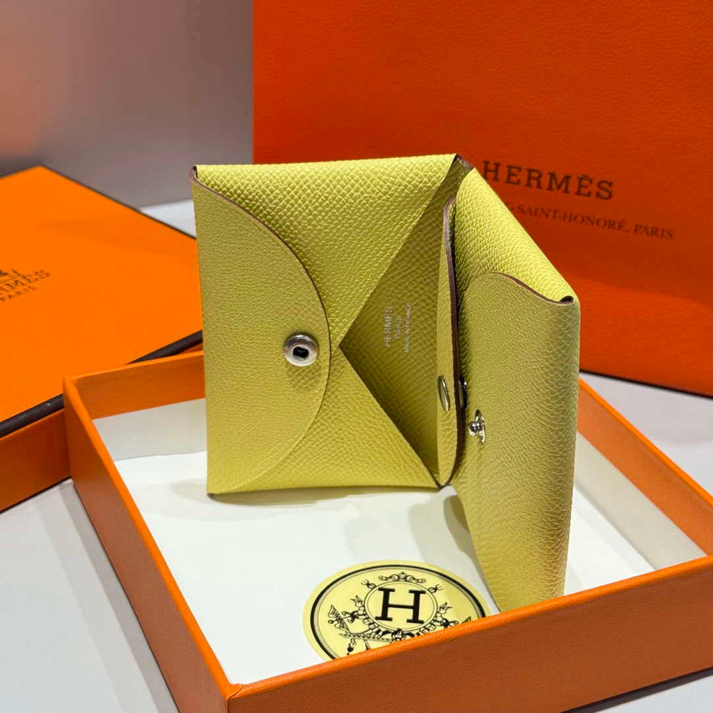 Hermes H083035CK10 Calvi Duo card holder H91012