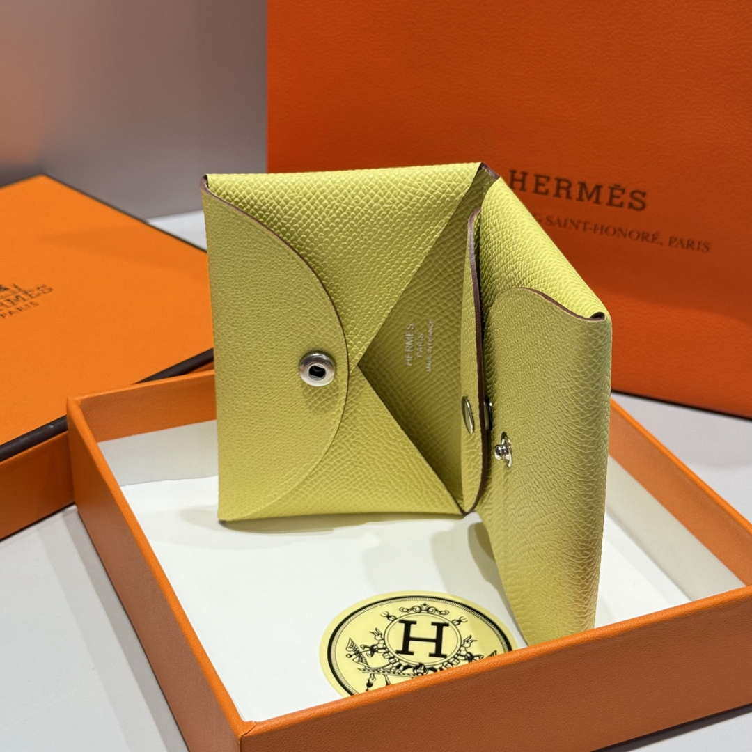 Hermes H083035CK10 Calvi Duo card holder H91012
