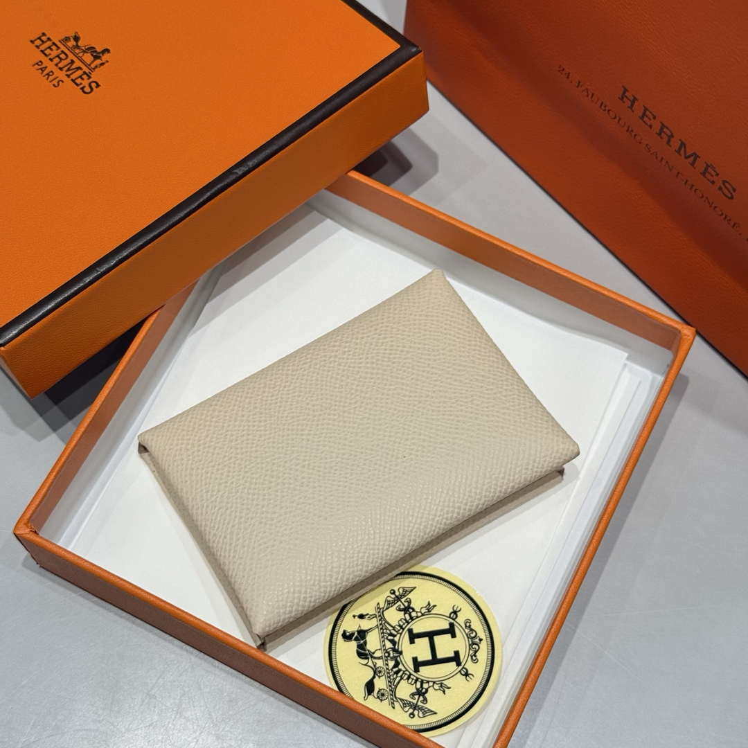 Hermes H083035CK10 Calvi Duo card holder H91013