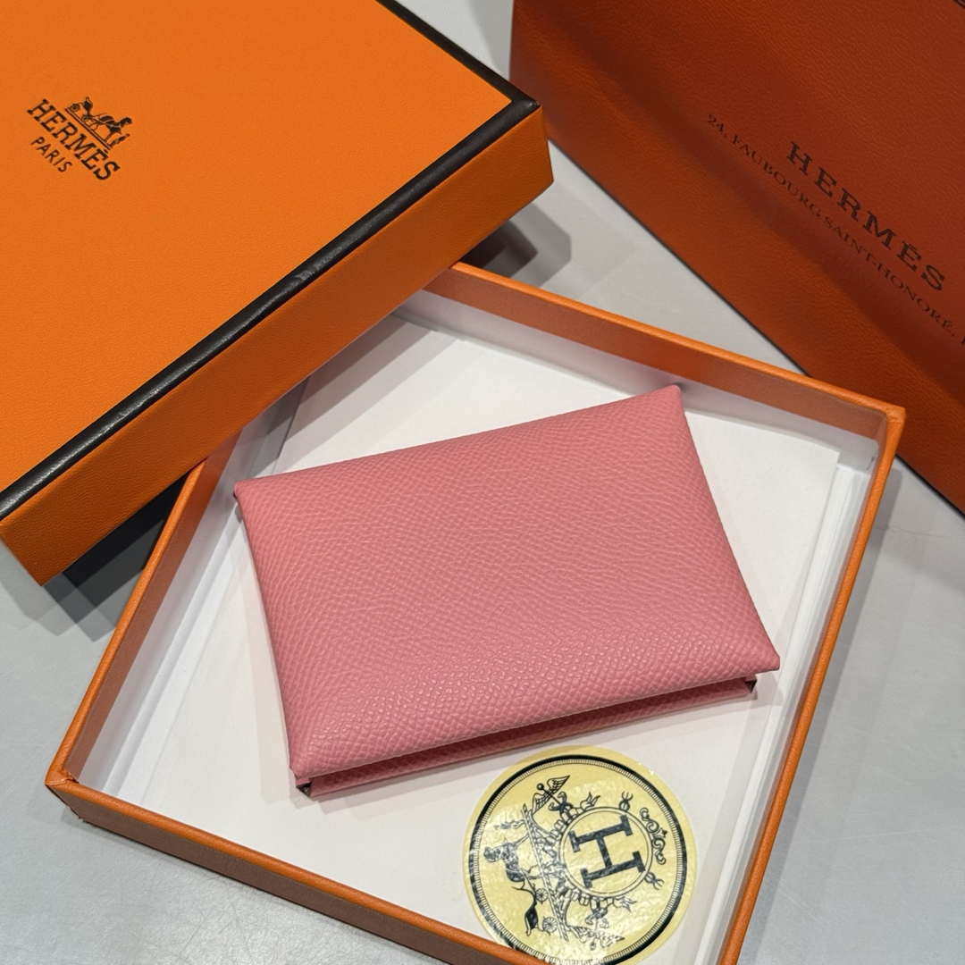 Hermes H083035CK10 Calvi Duo card holder H91014 - Default Title - View 1