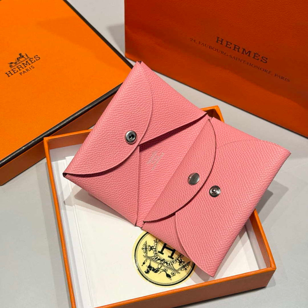 Hermes H083035CK10 Calvi Duo card holder H91014