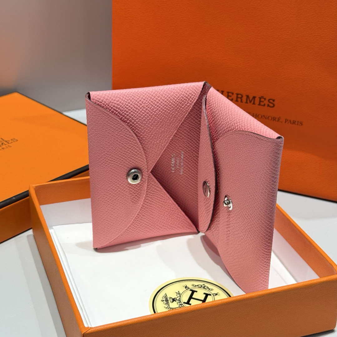 Hermes H083035CK10 Calvi Duo card holder H91014