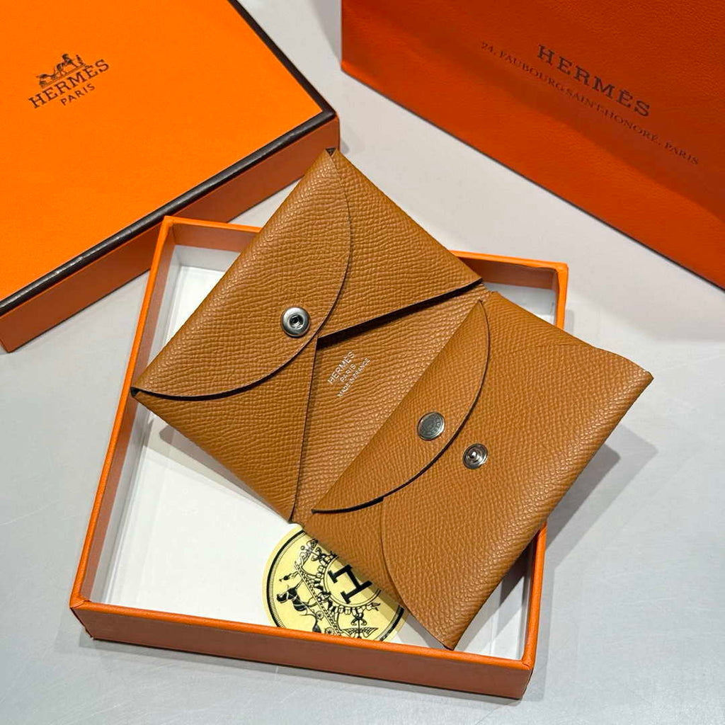 Hermes H083035CK10 Calvi Duo card holder H91015