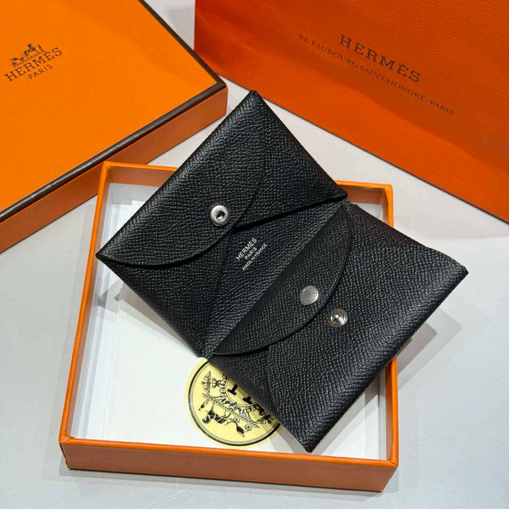 Hermes H083035CK10 Calvi Duo card holder H91017