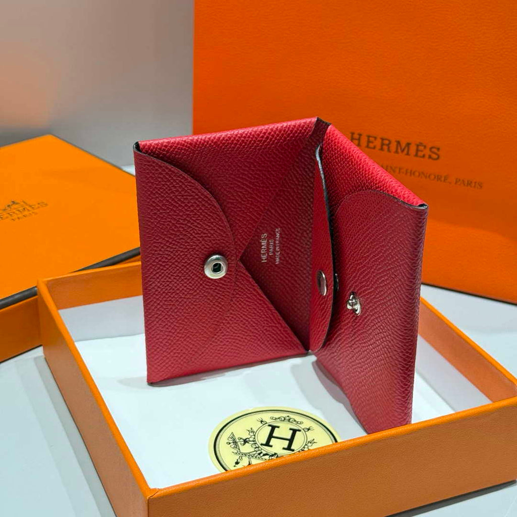Hermes H083035CK10 Calvi Duo card holder H91018