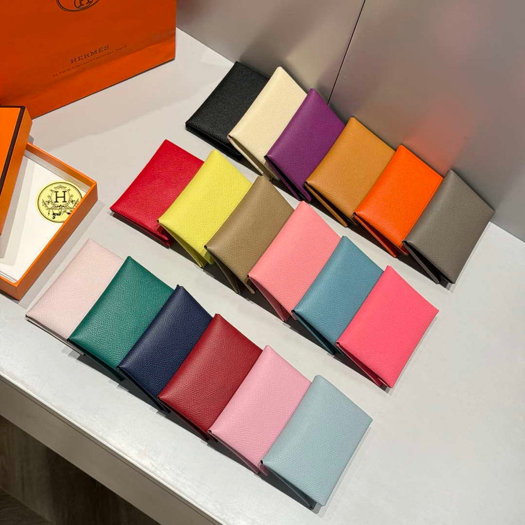 Hermes H083035CK10 Calvi Duo card holder H91012