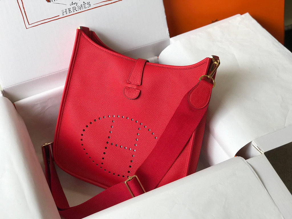 Hermes H083434 Evelyne III 29 bag Shoulder Bag 203877 Red