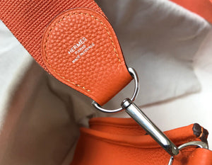Hermes H083435 Evelyne III 29 Shoulder Bag Silver Hardware Orange - Default Title - View 6