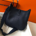 Hermes H083435 Evelyne III 29 Shoulder Bag Silver Hardware Navy Blue - Default Title - View 1