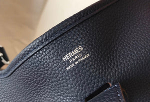 Hermes H083435 Evelyne III 29 Shoulder Bag Silver Hardware Navy Blue - Default Title - View 6