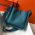 Hermes H083435 Evelyne III 29 Shoulder Bag Silver Hardware Blue - Default Title - View 1
