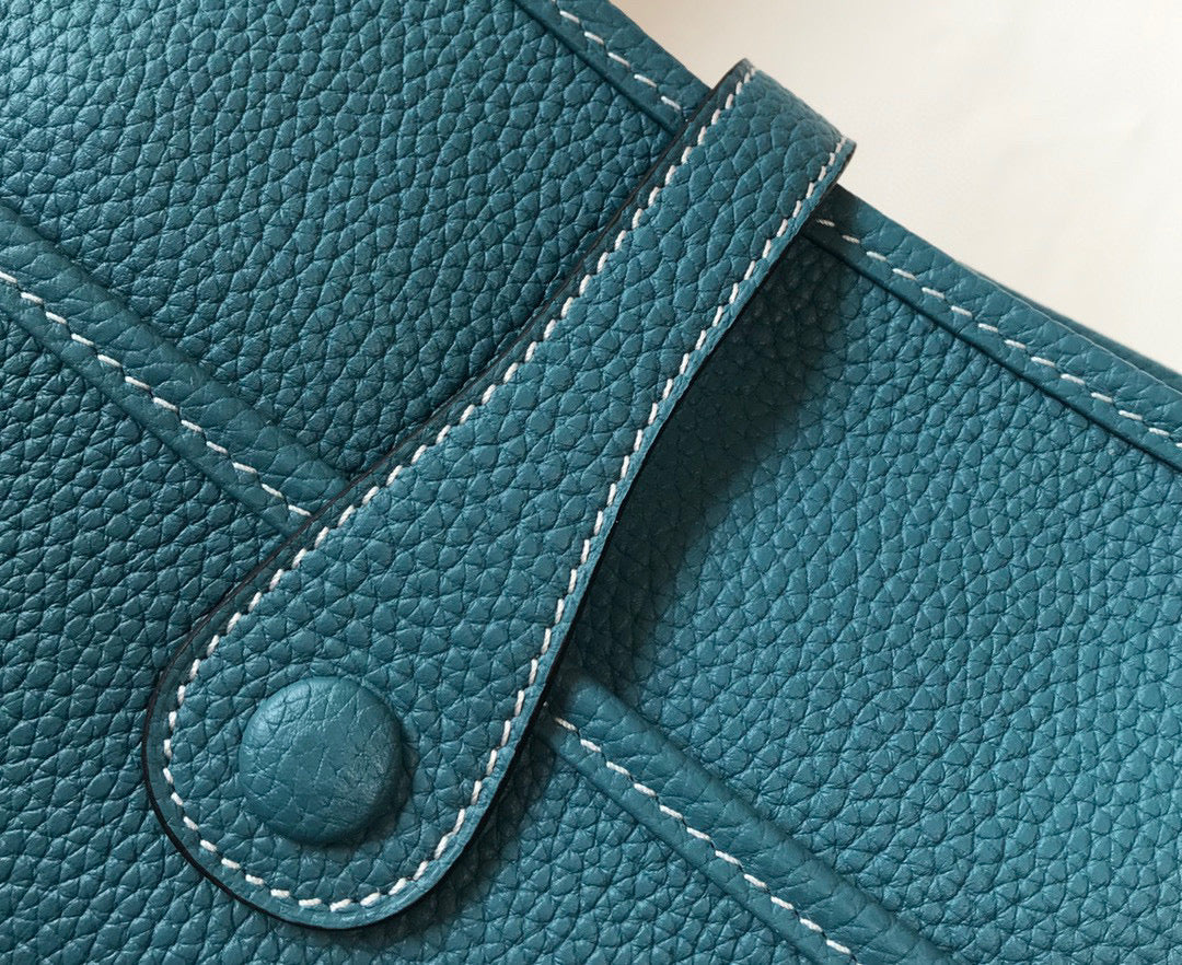Hermes H083435 Evelyne III 29 Shoulder Bag Silver Hardware Blue - Default Title - View 8