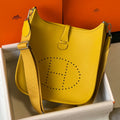Hermes H083435 Evelyne III 29 Shoulder Bag Silver Hardware Yellow - Default Title - View 1