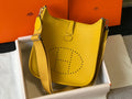 Hermes H083435 Evelyne III 29 Shoulder Bag Silver Hardware Yellow
