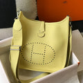 Hermes H083435 Evelyne III 29 Shoulder Bag Silver Hardware Lemon Yellow - Default Title - View 1