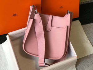 Hermes H083435 Evelyne III 29 Shoulder Bag Silver Hardware Pink - Default Title - View 2