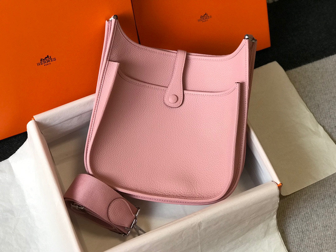 Hermes H083435 Evelyne III 29 Shoulder Bag Silver Hardware Pink - Default Title - View 5