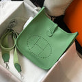 Hermes H083435 Evelyne III 29 Shoulder Bag Silver Hardware Light Green - Default Title - View 1