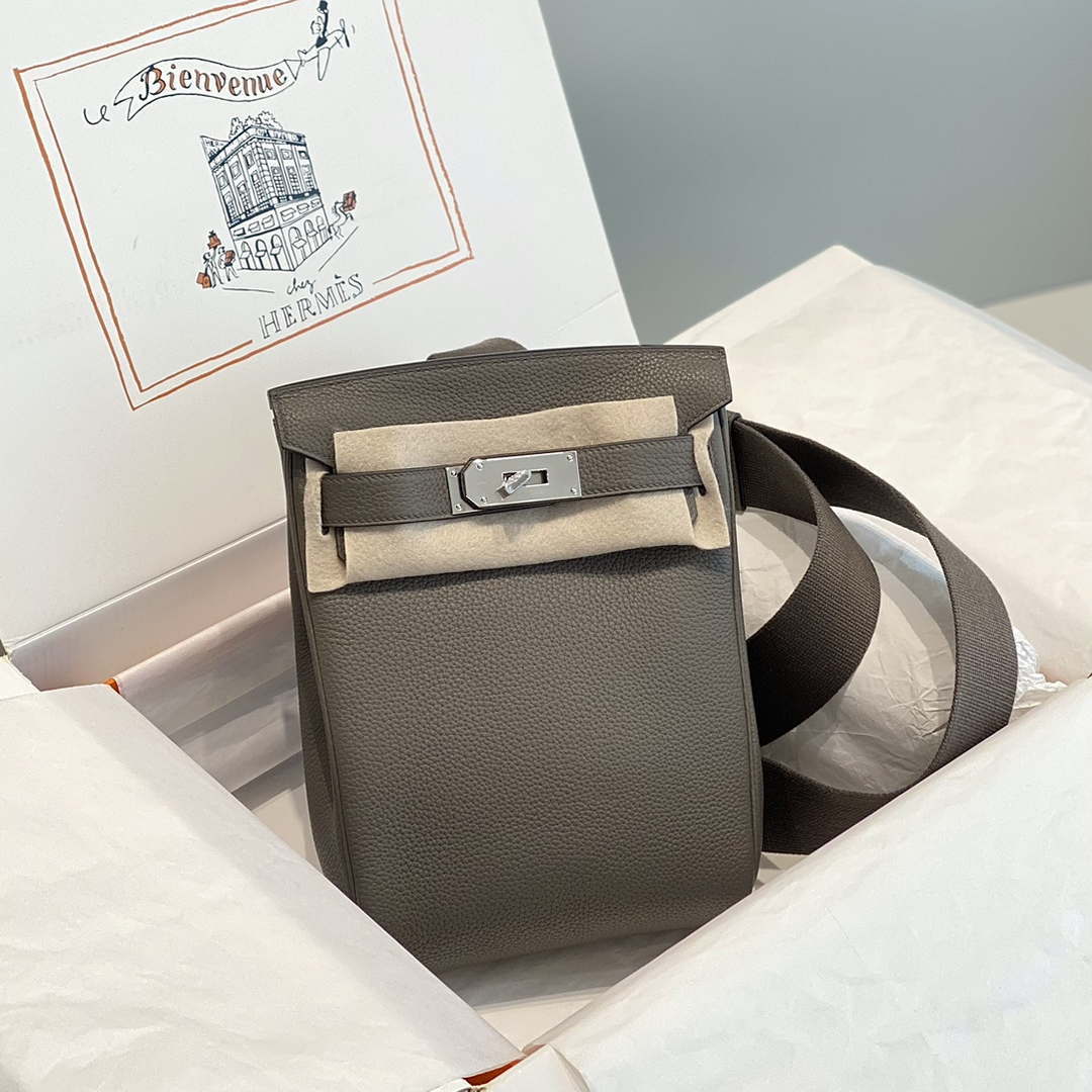 Hermes H083591CK89 Hac a Dos GM backpack Pewter gray - Default Title - View 1