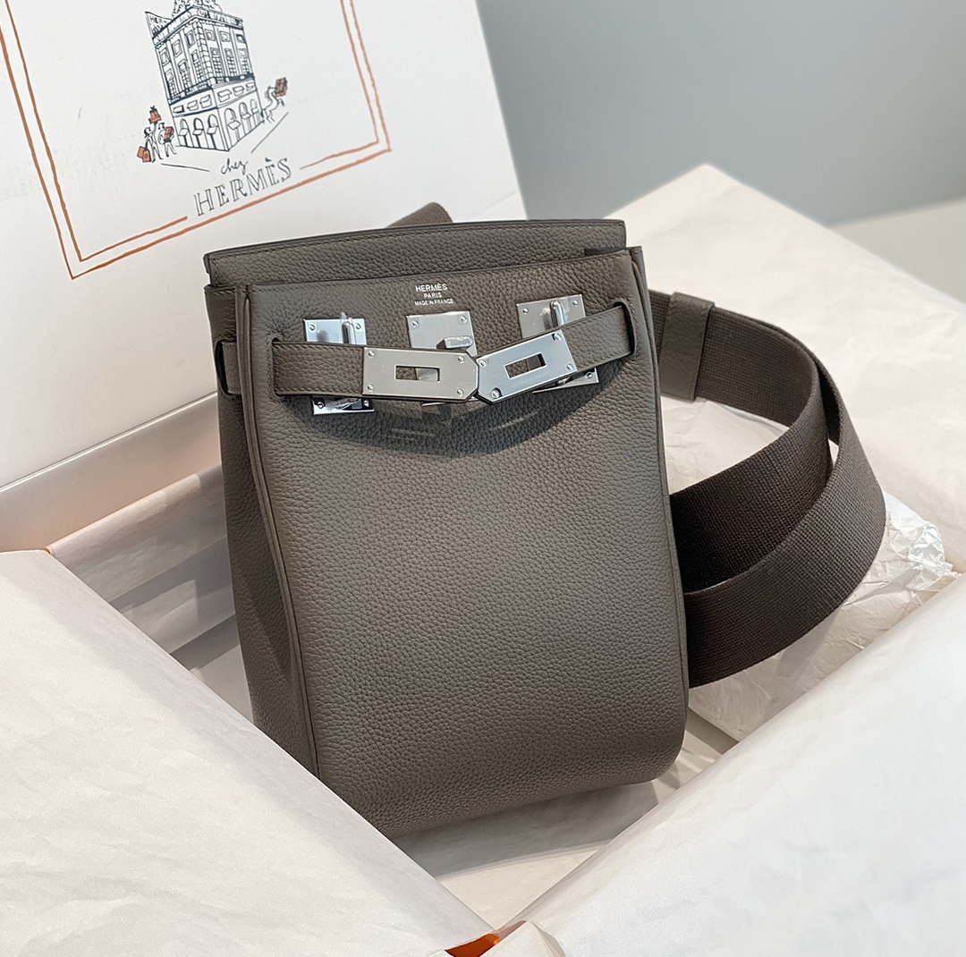 Hermes H083591CK89 Hac a Dos GM backpack Pewter gray