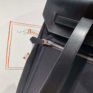 Hermes H084076CKAD A Dos Zip Retourne Herbag Backpack Toile Vache Hunter Ebene H60068 - Default Title - View 8