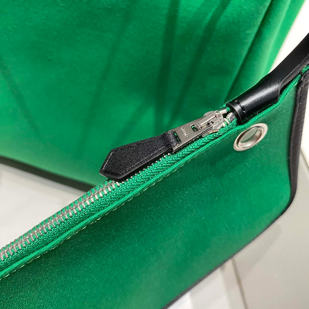 Hermes H084076CKAD A Dos Zip Retourne Herbag Backpack Toile Vache Hunter Ebene H60069