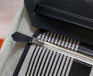 Hermes H084076CKAD Herbag Zip 31 Bag in Black Hunter Leather and Canvas H60047 - Default Title - View 7