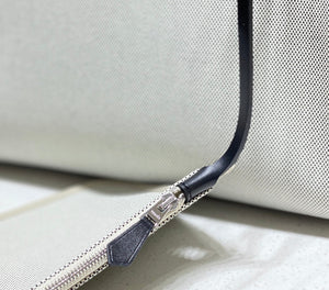 Hermes H084076CKAD Herbag Zip 31 Bag in Black Hunter Leather and Canvas H60048 - Default Title - View 7
