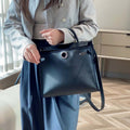 Hermes H084076CKAD Herbag Zip 31 Bag in Black Hunter Leather and Canvas H60058 - Default Title - View 1