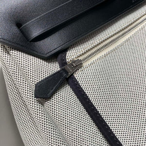 Hermes H084076CKAD Herbag Zip 31 Bag in Black Hunter Leather and Canvas H60062 - Default Title - View 6