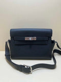 Hermes H084109CK25 Kelly Messager Shoulder Togo 25 bags Black Silver
