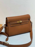 Hermes H084109CK25 Kelly Messager Shoulder Togo 25 bags Gold Brown