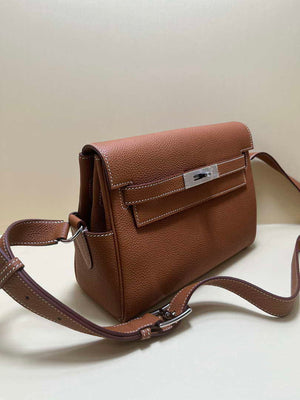 Hermes H084109CK25 Kelly Messager Shoulder Togo 25 bags Brown Silver - Default Title - View 2