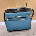 Hermes H084109CK25 Kelly Messager Shoulder Togo 25 bags Sky Blue Silver - Default Title - View 1