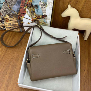 Hermes H084109CK25 Kelly Messager Shoulder Togo 25 bags Elephant Gray Gold - Default Title - View 4