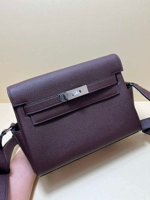 Hermes H084109CK25 Kelly Messager Shoulder Togo 25 bags Saddle Red - Default Title - View 9