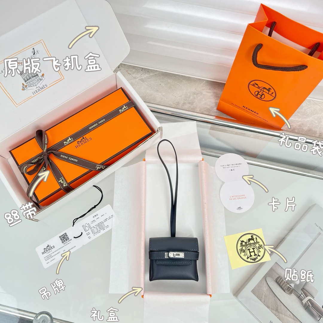 Hermes H084665CK0U Kellyfestival charm Kelly bag charm in Swift calfskin H88900