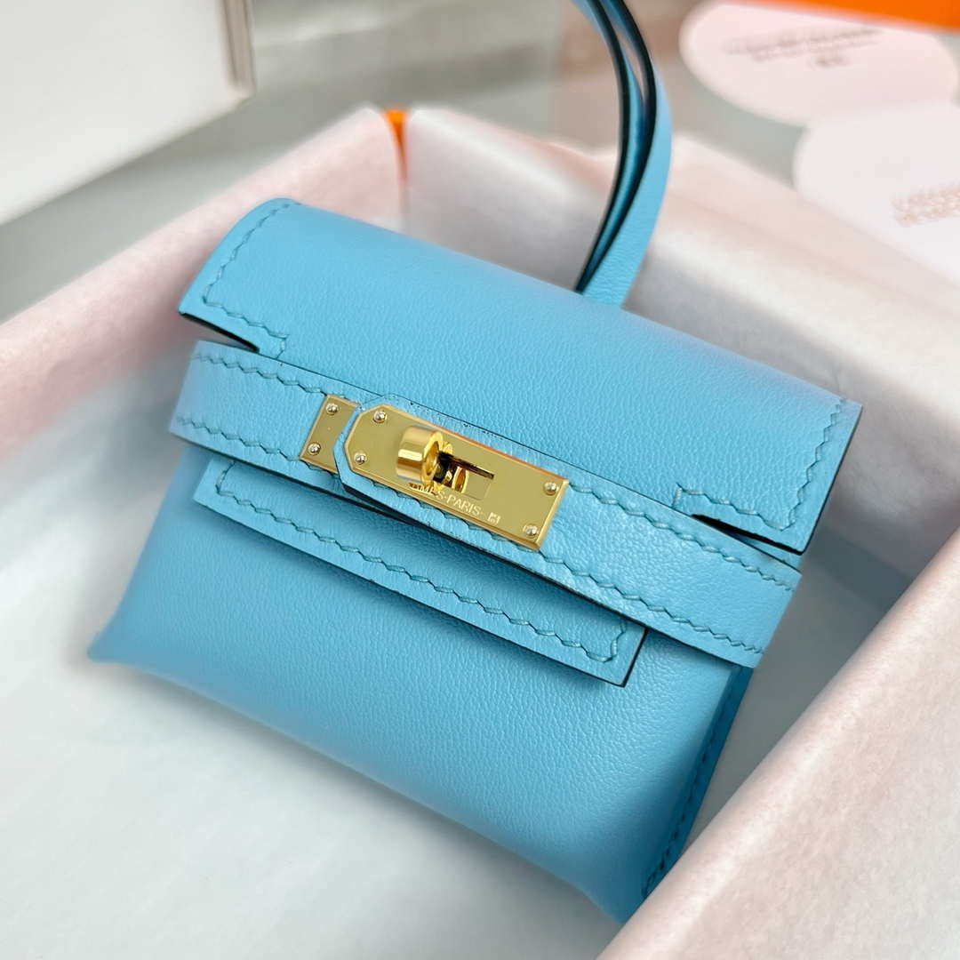 Hermes H084665CK0U Kellyfestival charm Kelly bag charm in Swift calfskin H88905