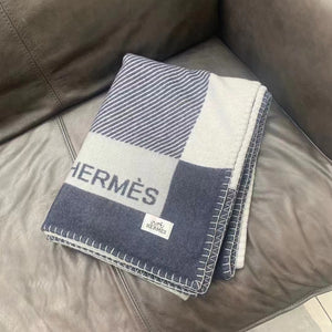 Hermes H102668 Avalon Rocabar Cashmere Blanket 299236 - Default Title - View 9