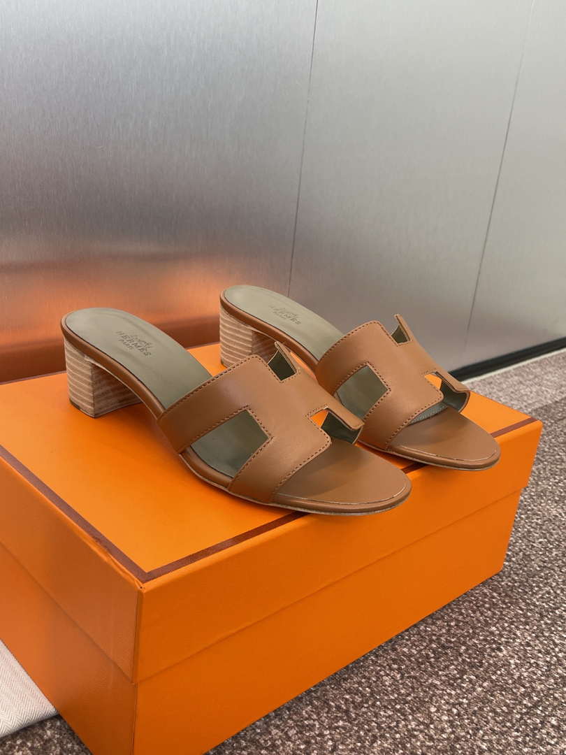 Hermes H141146Zv5K360 Women Oasis sandal smooth Calfskin H33685