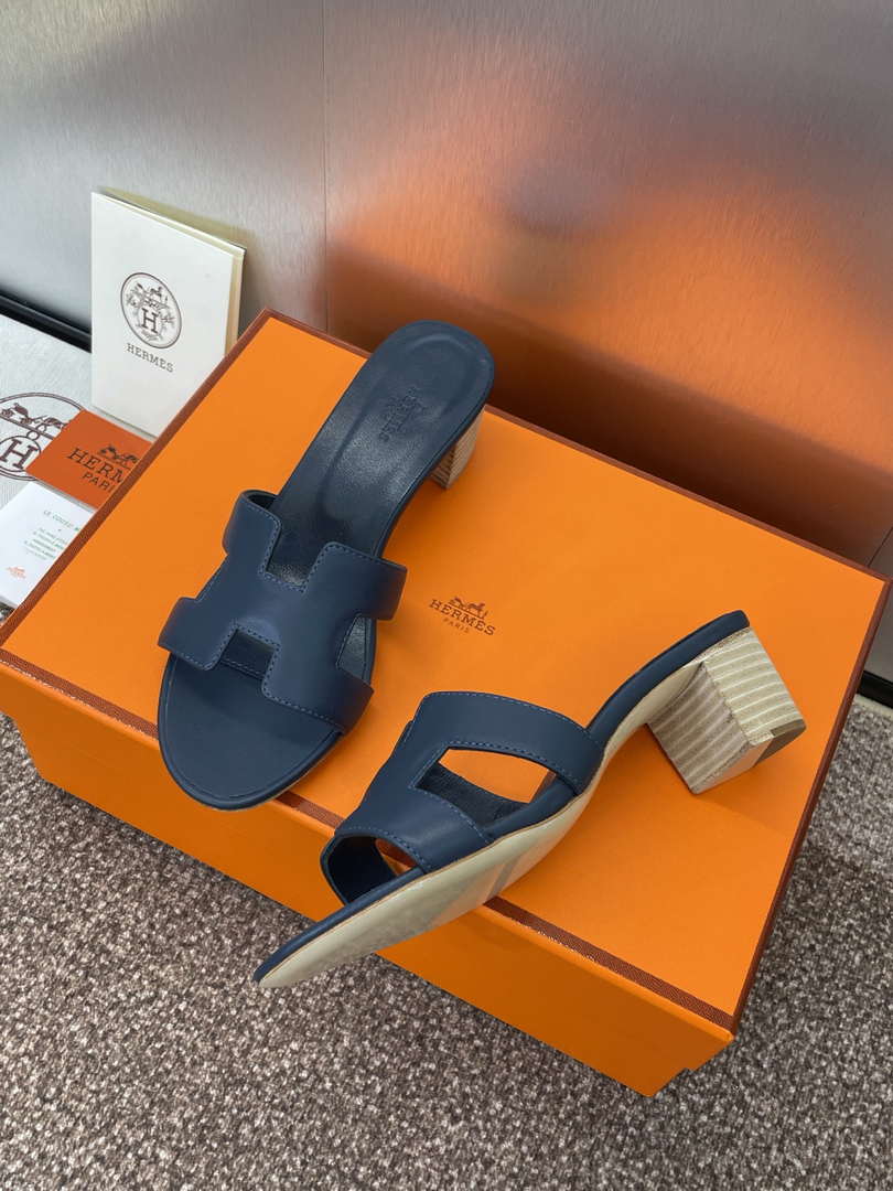 Hermes H141146Zv5K360 Women Oasis sandal smooth Calfskin H33687